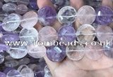 CMQ527 15.5 inches 20mm faceted coin colorfull quartz beads