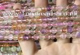 CMQ530 15.5 inches 6mm faceted round colorfull quartz beads