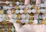 CMQ532 15.5 inches 10mm faceted round colorfull quartz beads