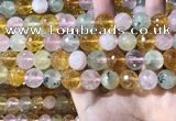 CMQ533 15.5 inches 12mm faceted round colorfull quartz beads