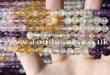 CMQ542 15.5 inches 6mm faceted round colorfull quartz beads