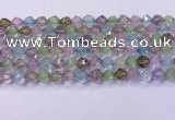 CMQ576 15.5 inches 8mm faceted round mixed quartz beads