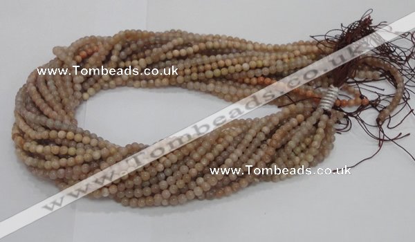 CMS01 15.5 inches 4mm round moonstone gemstone beads wholesale