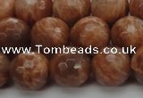 CMS1015 15.5 inches 12mm faceted round AA grade moonstone beads