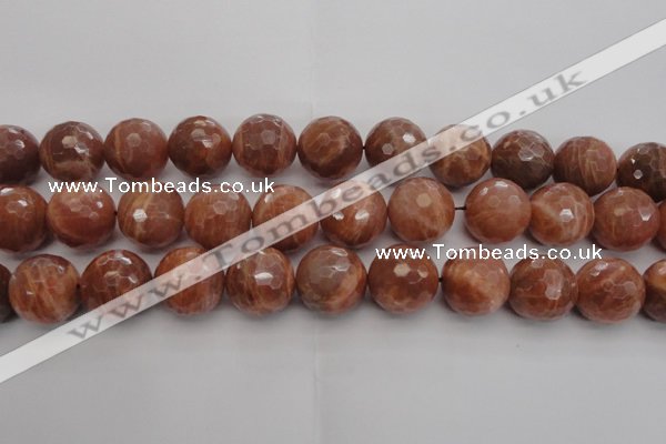 CMS1017 15.5 inches 16mm faceted round AA grade moonstone beads