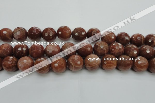 CMS1019 15.5 inches 20mm faceted round AA grade moonstone beads