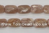 CMS103 15.5 inches 10*14mm faceted rectangle moonstone gemstone beads