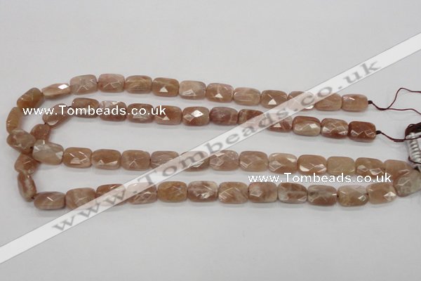 CMS103 15.5 inches 10*14mm faceted rectangle moonstone gemstone beads