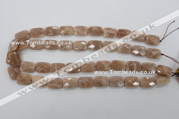 CMS104 15.5 inches 13*18mm faceted rectangle moonstone gemstone beads