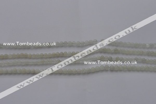 CMS1050 15.5 inches 4mm round grey moonstone beads wholesale