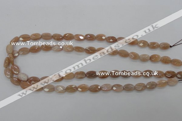 CMS107 15.5 inches 8*12mm faceted oval moonstone gemstone beads