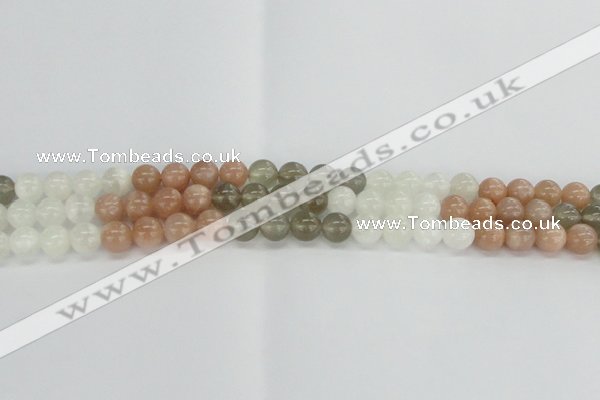 CMS1082 15.5 inches 8mm round mixed moonstone beads wholesale