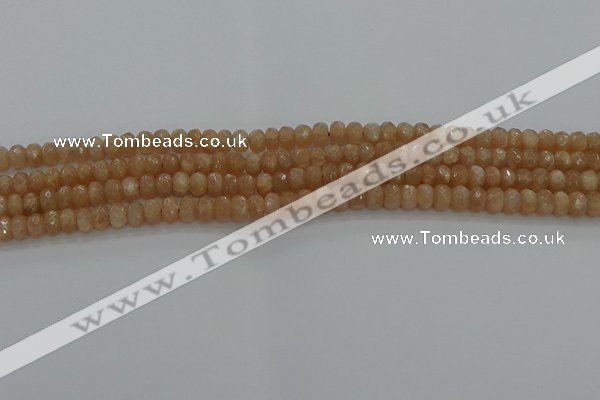 CMS1090 15.5 inches 4*6mm faceted rondelle moonstone beads