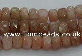 CMS1091 15.5 inches 5*8mm faceted rondelle moonstone beads