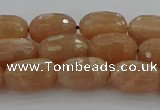 CMS1098 15.5 inches 8*12mm faceted rice moonstone gemstone beads