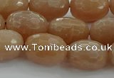 CMS1100 15.5 inches 12*16mm faceted rice moonstone gemstone beads