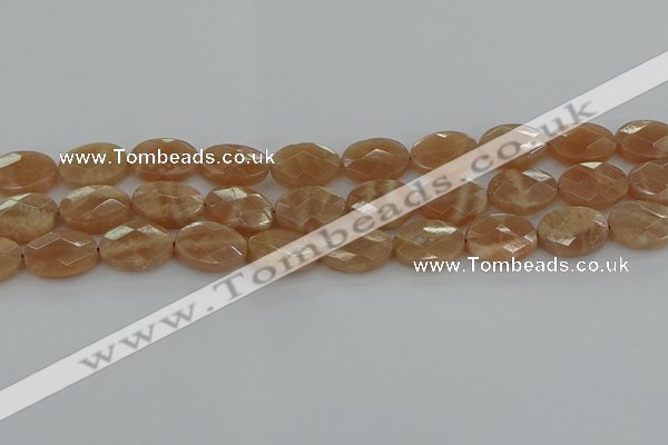 CMS1106 15.5 inches 12*16mm faceted oval moonstone gemstone beads