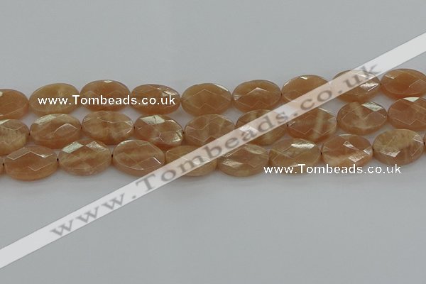 CMS1107 15.5 inches 13*18mm faceted oval moonstone gemstone beads