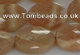 CMS1108 15.5 inches 15*20mm faceted oval moonstone gemstone beads