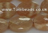 CMS1108 15.5 inches 15*20mm faceted oval moonstone gemstone beads