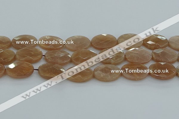 CMS1109 15.5 inches 18*25mm faceted oval moonstone gemstone beads