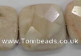 CMS112 15.5 inches 30*30mm faceted square moonstone gemstone beads