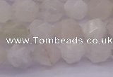 CMS1155 15.5 inches 10mm faceted nuggets white moonstone beads