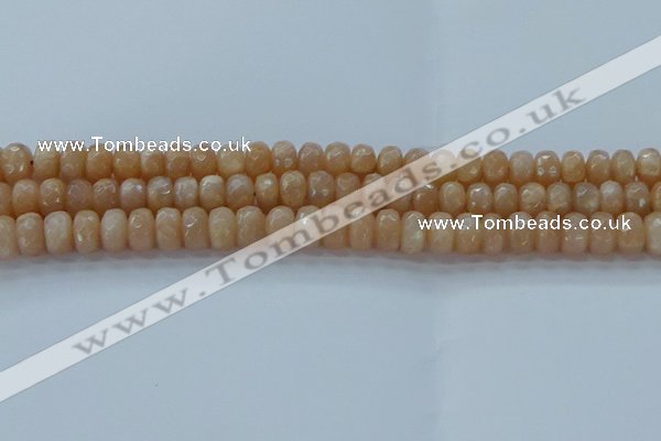 CMS1171 15.5 inches 5*8mm faceted rondelle moonstone beads