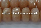 CMS1174 15.5 inches 8*14mm faceted rondelle moonstone beads