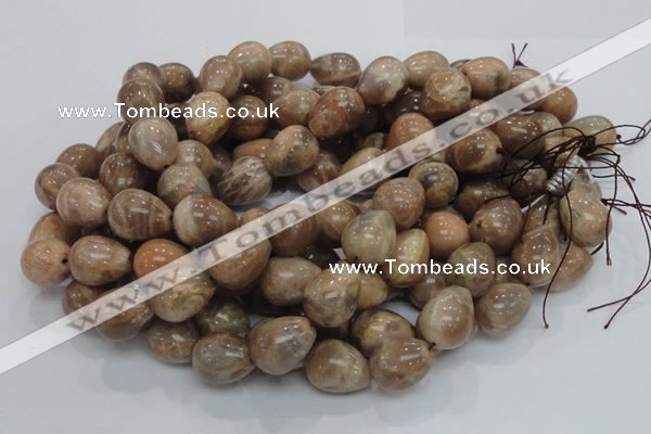 CMS12 15.5 inches 16*20mm teardrop moonstone gemstone beads wholesale