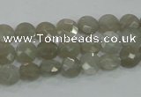 CMS129 15.5 inches 8mm faceted coin moonstone gemstone beads