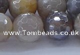 CMS1316 15.5 inches 16mm faceted round AB-color grey moonstone beads