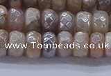 CMS1322 15.5 inches 5*8mm faceted rondelle AB-color moonstone beads