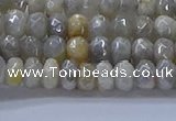 CMS1331 15.5 inches 4*6mm faceted rondelle AB-color grey moonstone beads