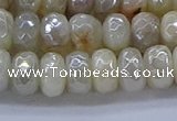 CMS1342 15.5 inches 5*8mm faceted rondelle AB-color white moonstone beads