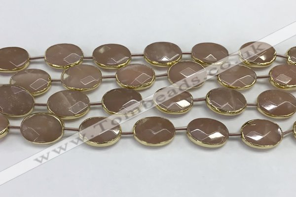 CMS1345 7.5 inches 13*18mm faceted oval moonstone beads