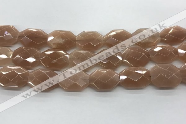 CMS1355 18*24mm - 20*25mm faceted octagonal moonstone beads