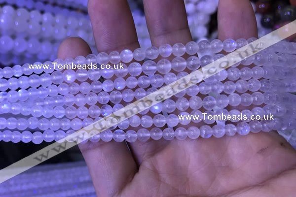 CMS1408 15.5 inches 4mm round white moonstone beads wholesale