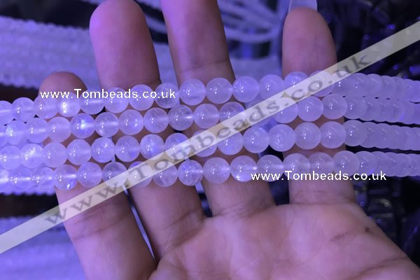 CMS1409 15.5 inches 6mm round white moonstone gemstone beads