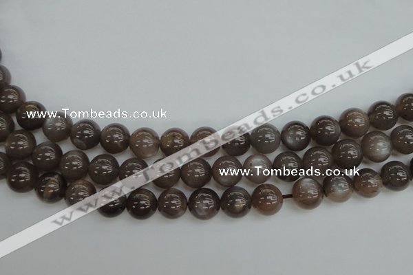 CMS142 15.5 inches 8mm round natural grey moonstone beads