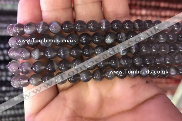 CMS1428 15.5 inches 6mm round black moonstone gemstone beads