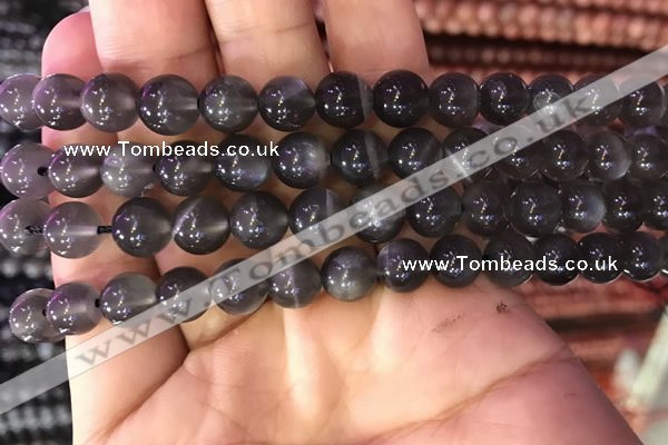 CMS1430 15.5 inches 10mm round black moonstone gemstone beads