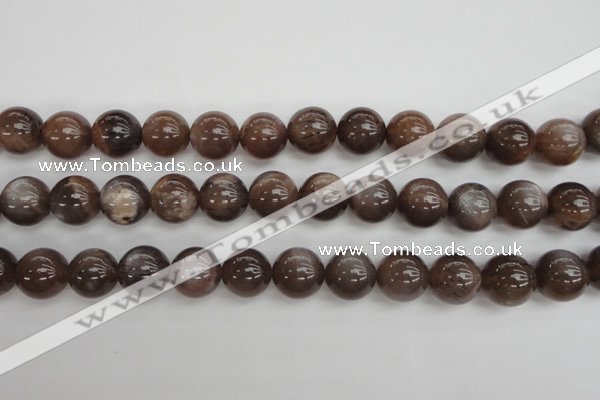 CMS145 15.5 inches 12mm round natural grey moonstone beads