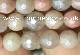 CMS1451 15.5 inches 6mm faceted round AB-color moonstone beads