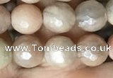 CMS1452 15.5 inches 8mm faceted round AB-color moonstone beads