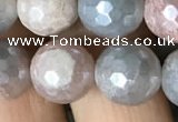 CMS1458 15.5 inches 10mm faceted round AB-color moonstone beads