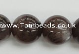 CMS147 15.5 inches 14mm round natural grey moonstone beads