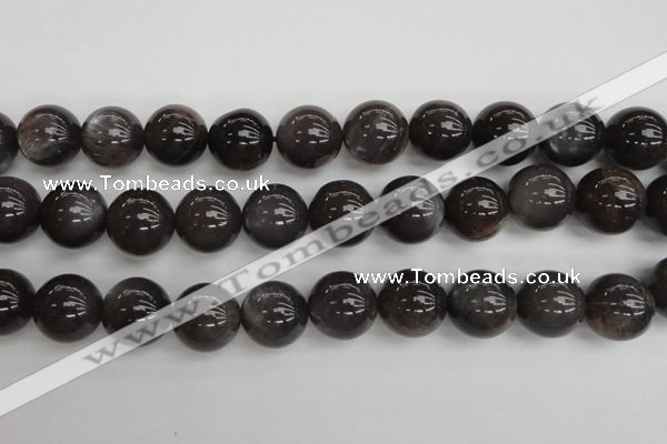 CMS148 15.5 inches 14mm round natural grey moonstone beads