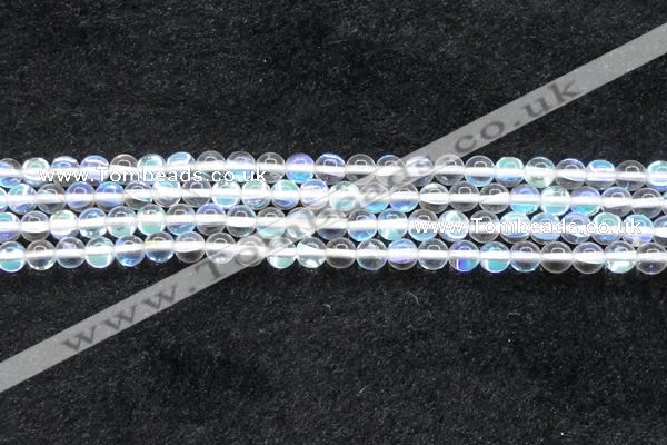 CMS1502 15.5 inches 8mm round synthetic moonstone beads wholesale