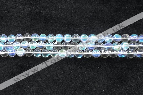 CMS1503 15.5 inches 10mm round synthetic moonstone beads wholesale